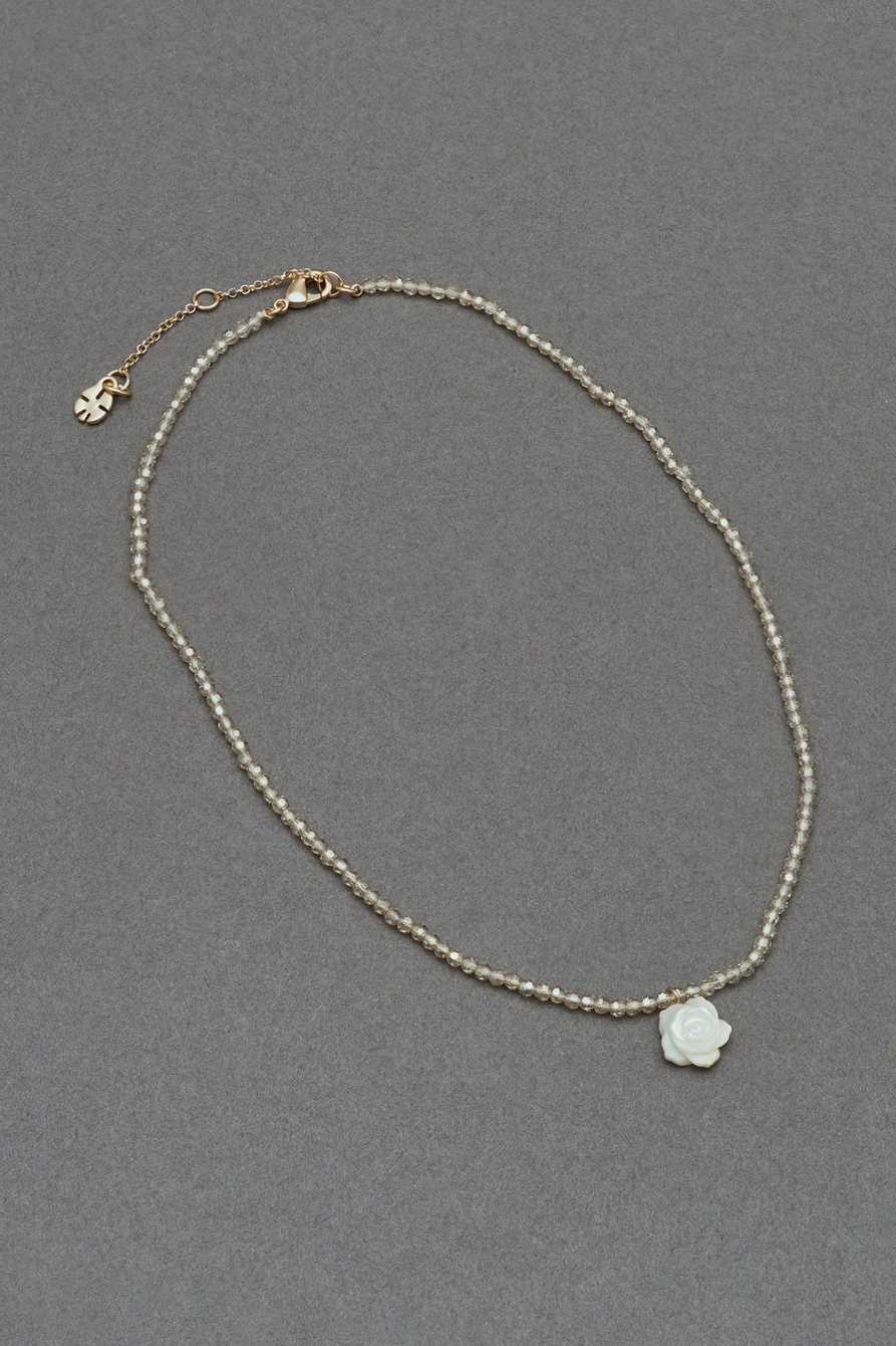 rose bead collar necklace